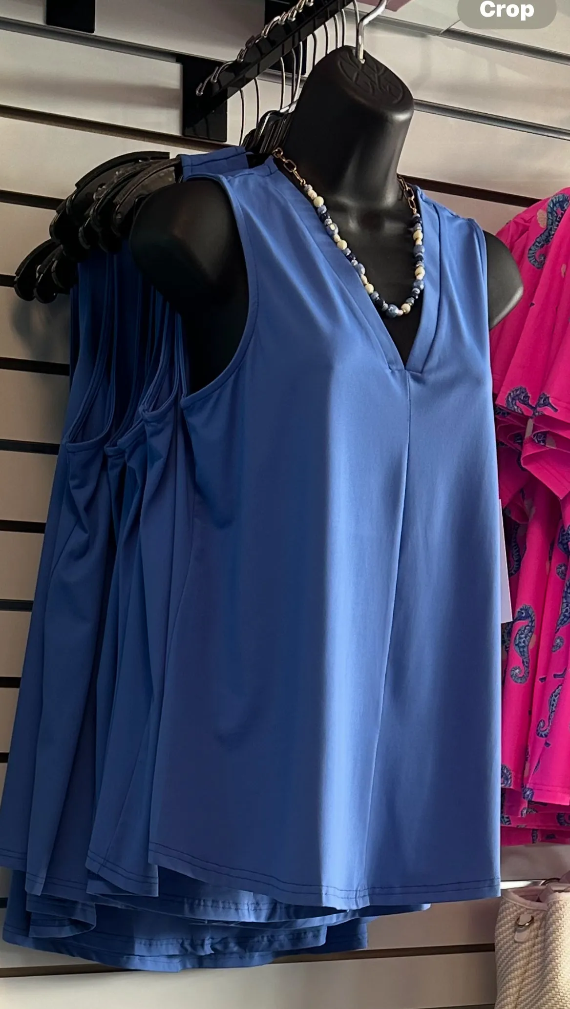 LuLu B Solid V-Neck Tank