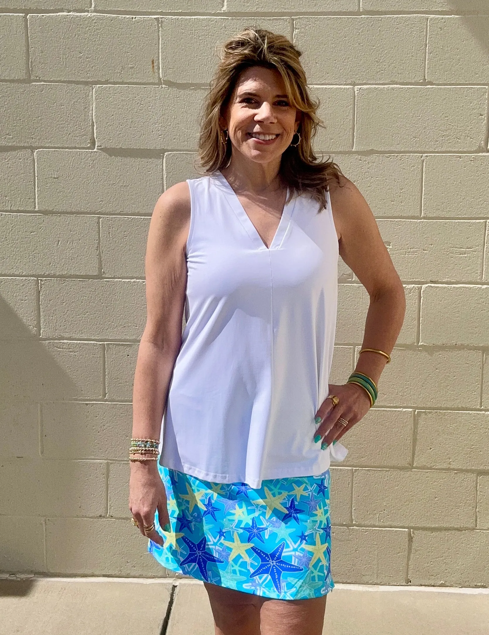 LuLu B Solid V-Neck Tank