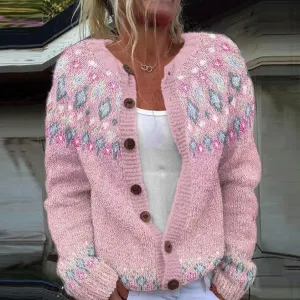 Marylin - Soft Winter Printed Cardigan