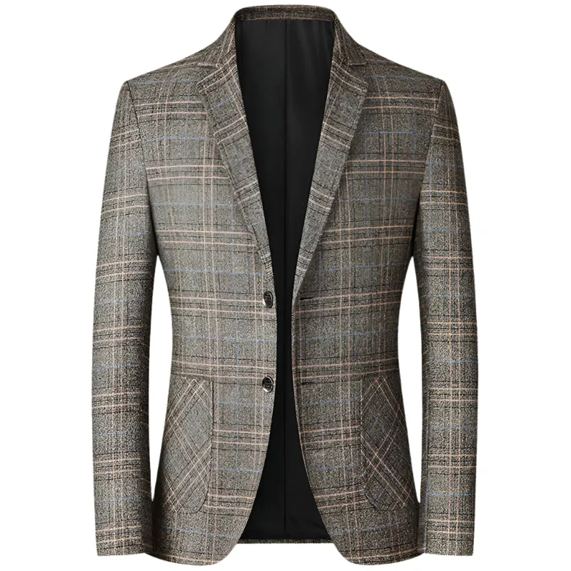 Men's Classic Plaid Blazer