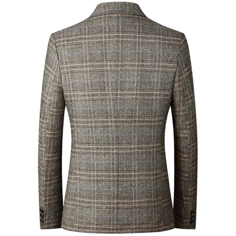 Men's Classic Plaid Blazer
