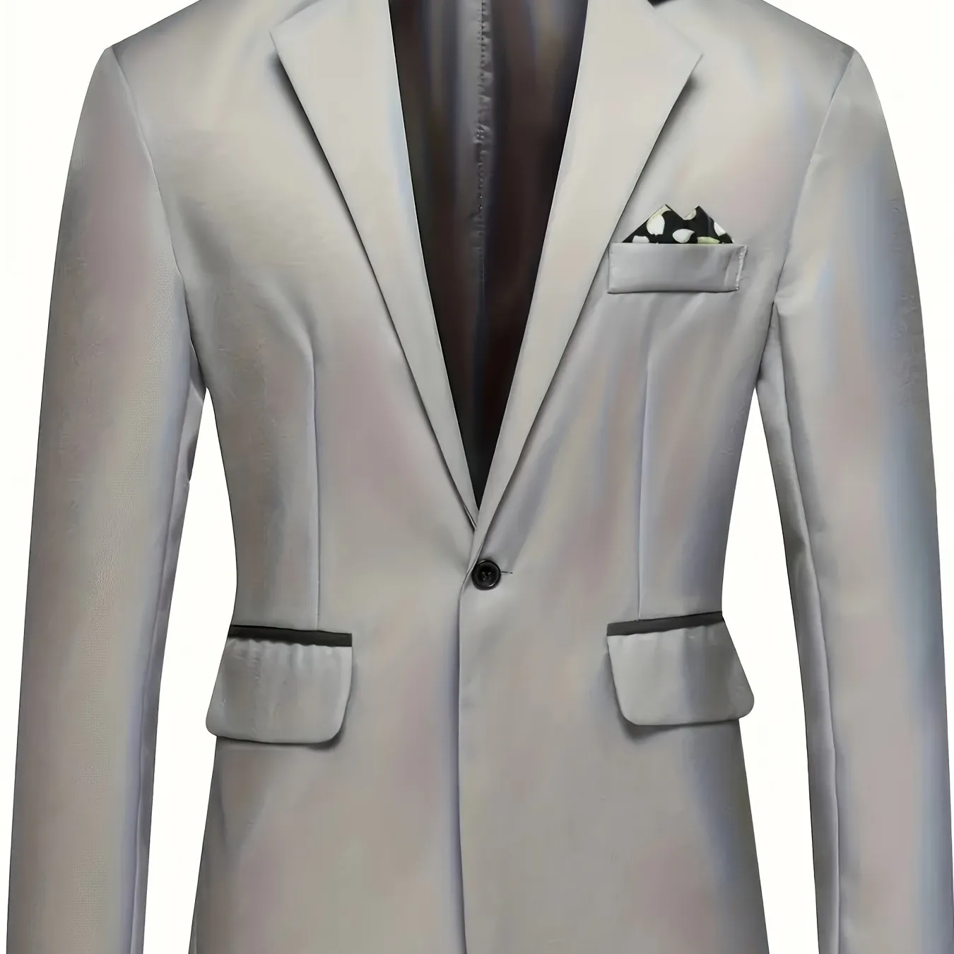 Men's Elegant Suit Jacket For Formal Events | One Button Blazer