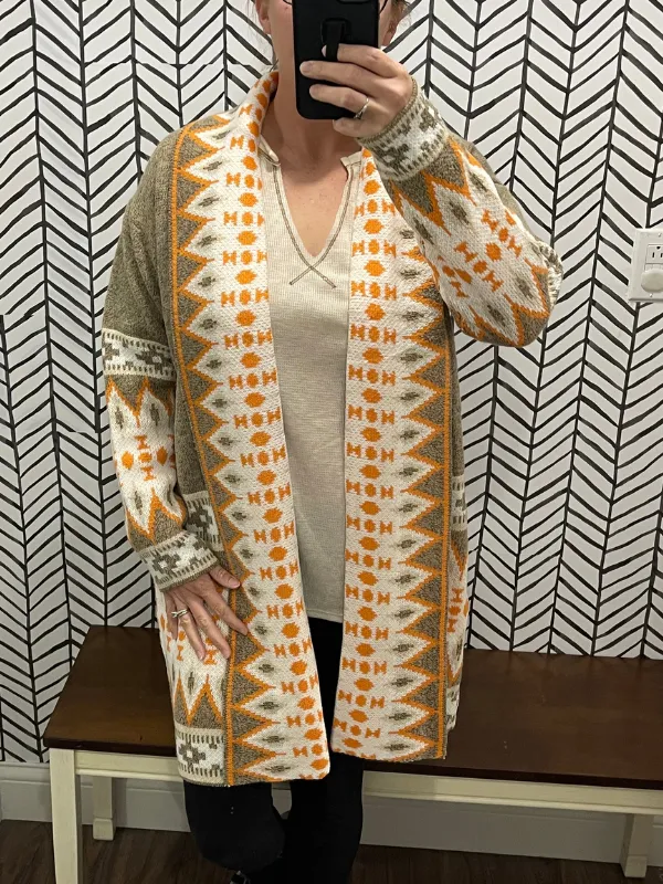 Mocha shawl collar cardigan