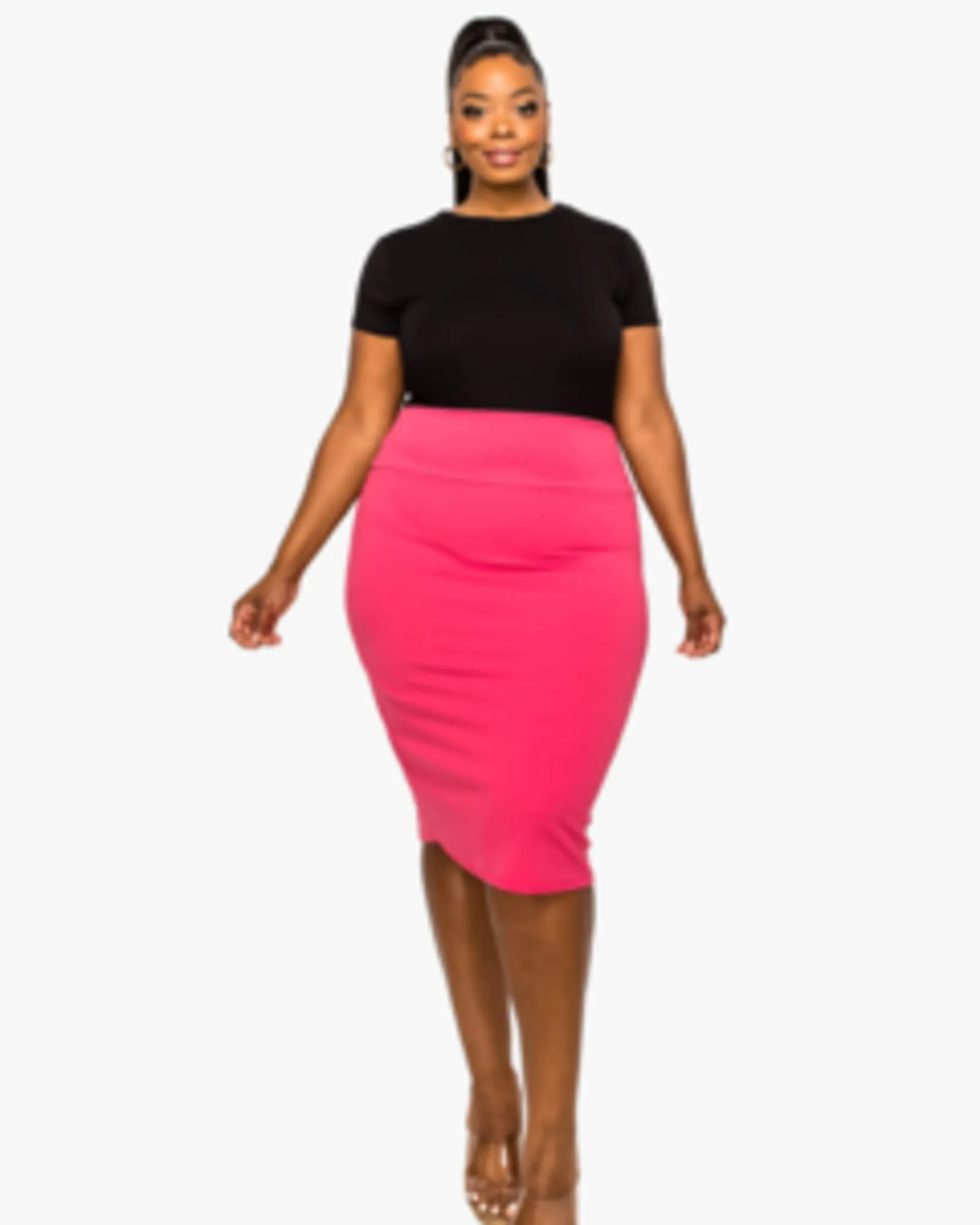 Molly Pencil Skirt | Deep Fuchsia