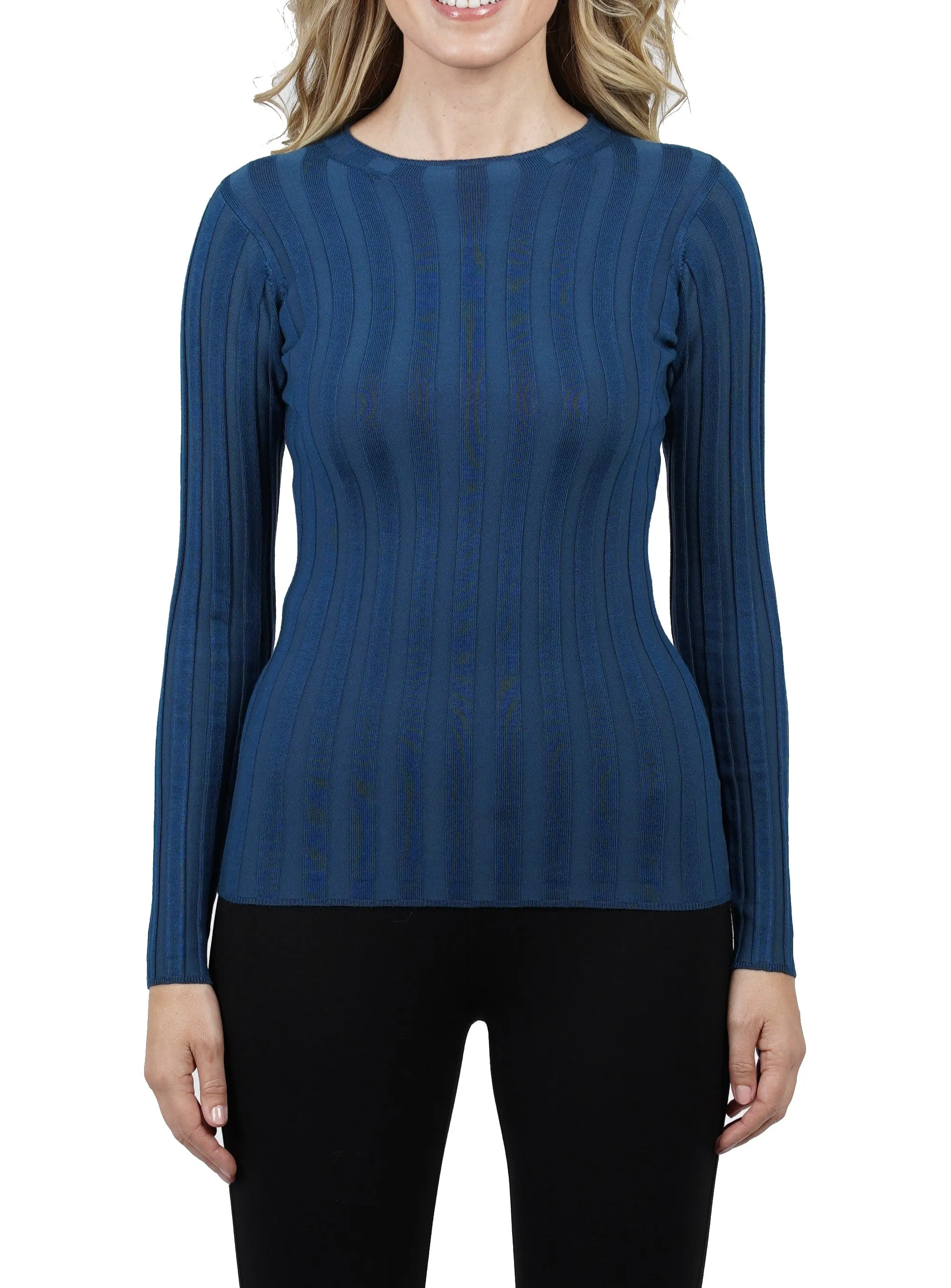 Odessa Rib Knit Crewneck Top