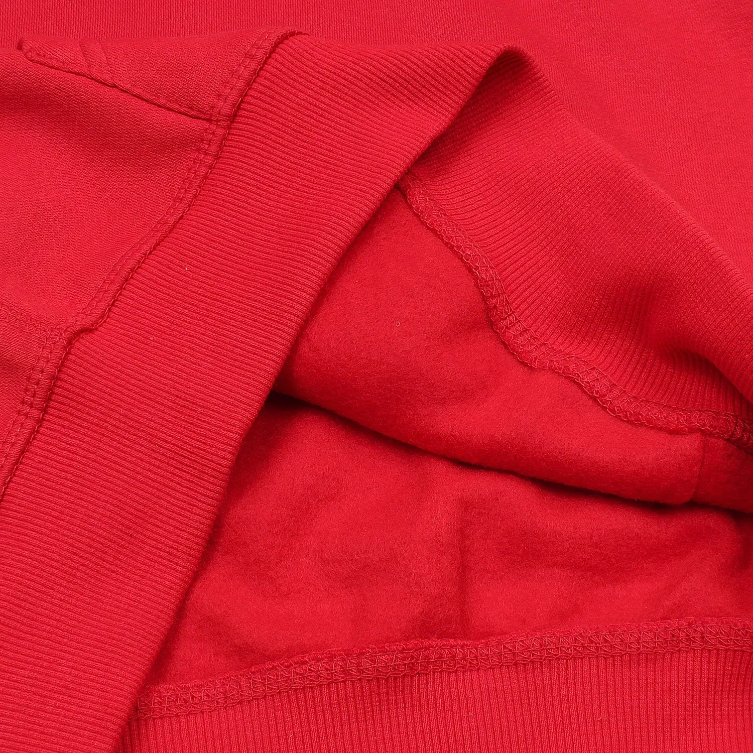 Osk Pullover Plain Hood Kids-2591-Red