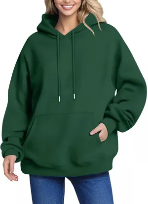 Oversized Hoodies For Women Drawstring Pullover Sweatshirt Trendy Winter Clothes Long Sleeve With Pockets