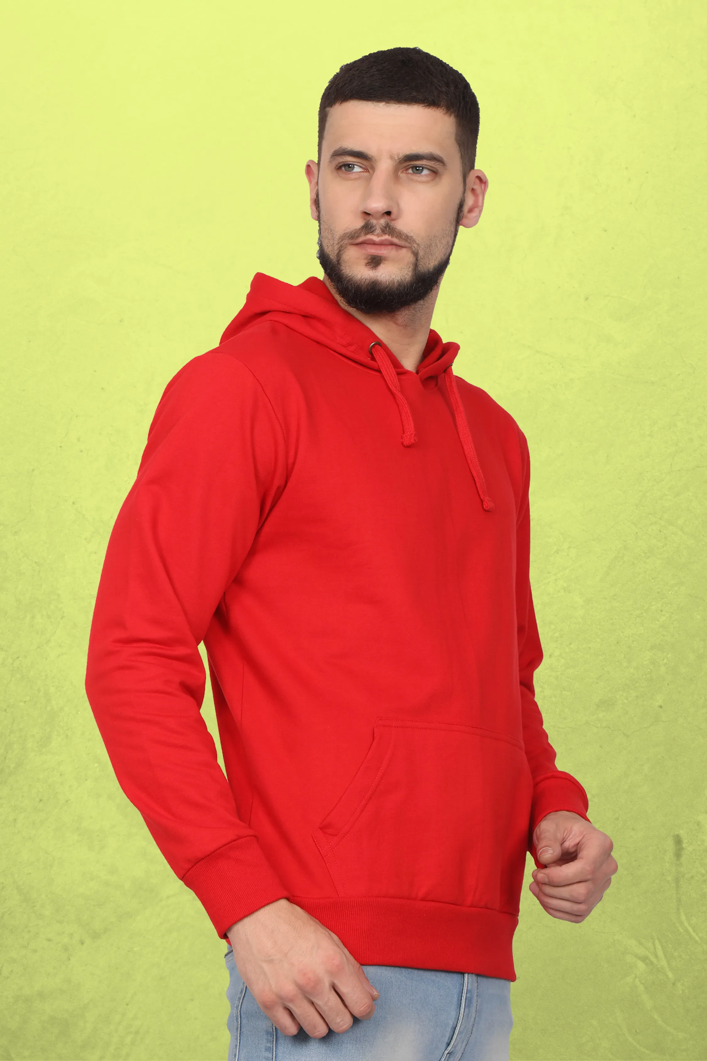 Plain Red Hoodie For Men