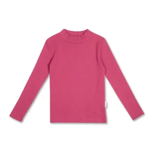 Rib Turtle Neck | Red Violet