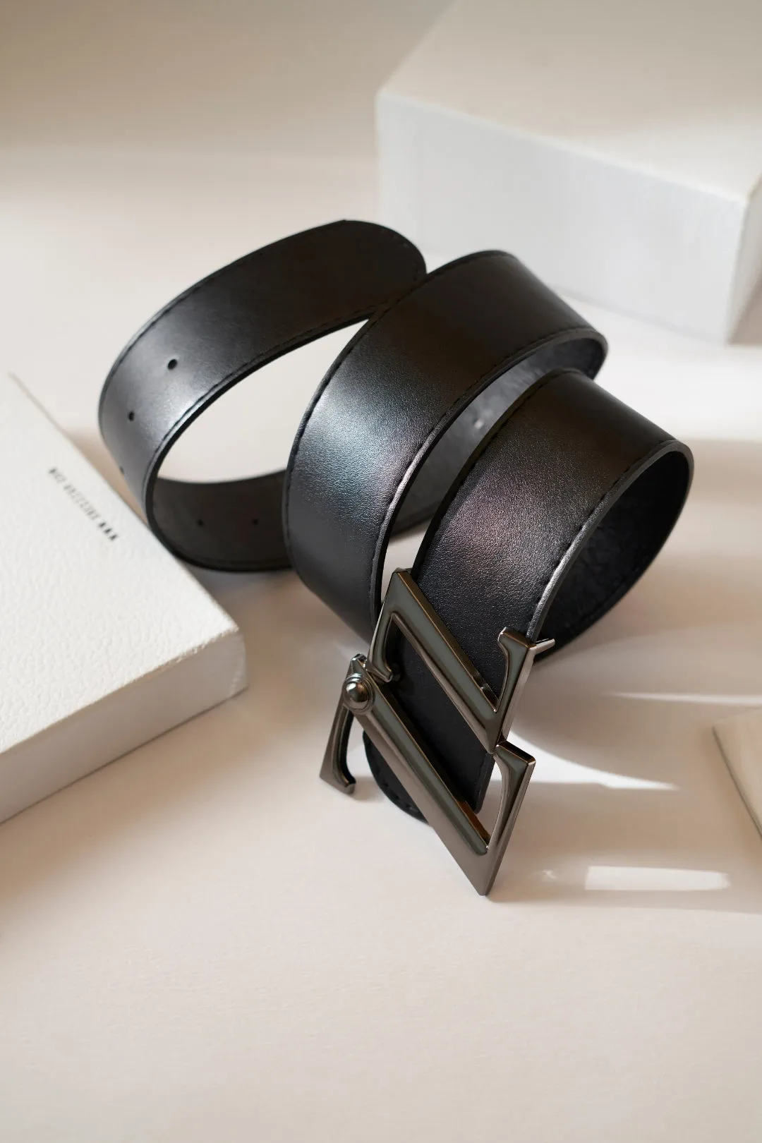 SHECZZAR Broad Waist Belt with Signature ZZ Buckle