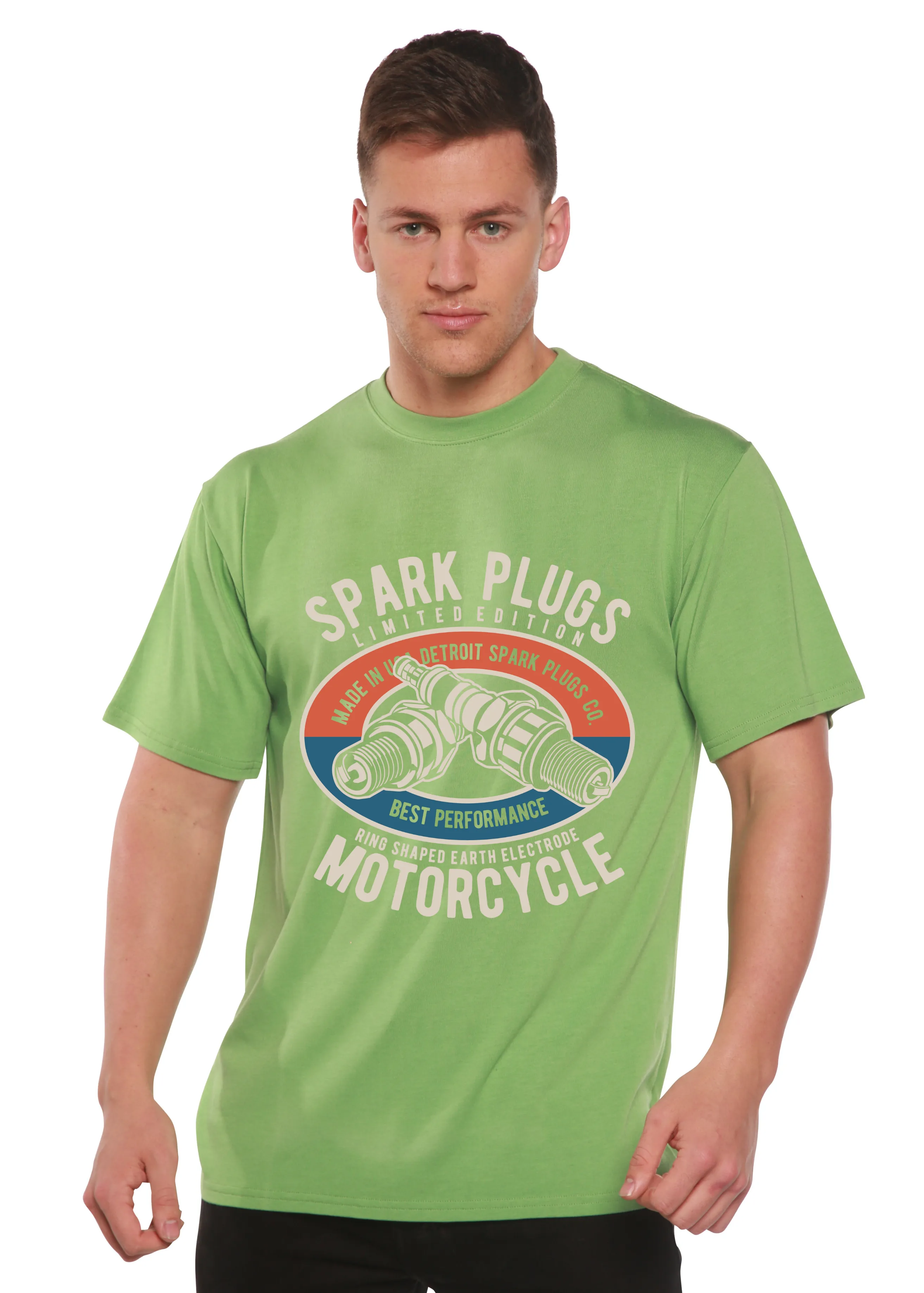 Spark Plugs Spun Bamboo® Men's Bamboo Viscose/Organic Cotton Short Sleeve Graphic T-Shirt
