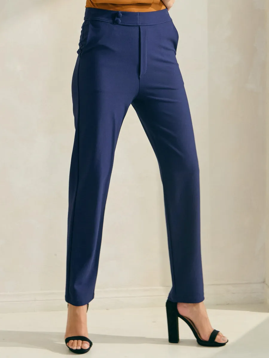 Stretch Slim Fit Ponte Pants