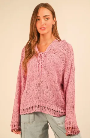 Summer Knit Sweater Hoodie