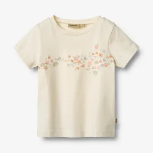 T-Shirt S/S Print Tessa - ivory