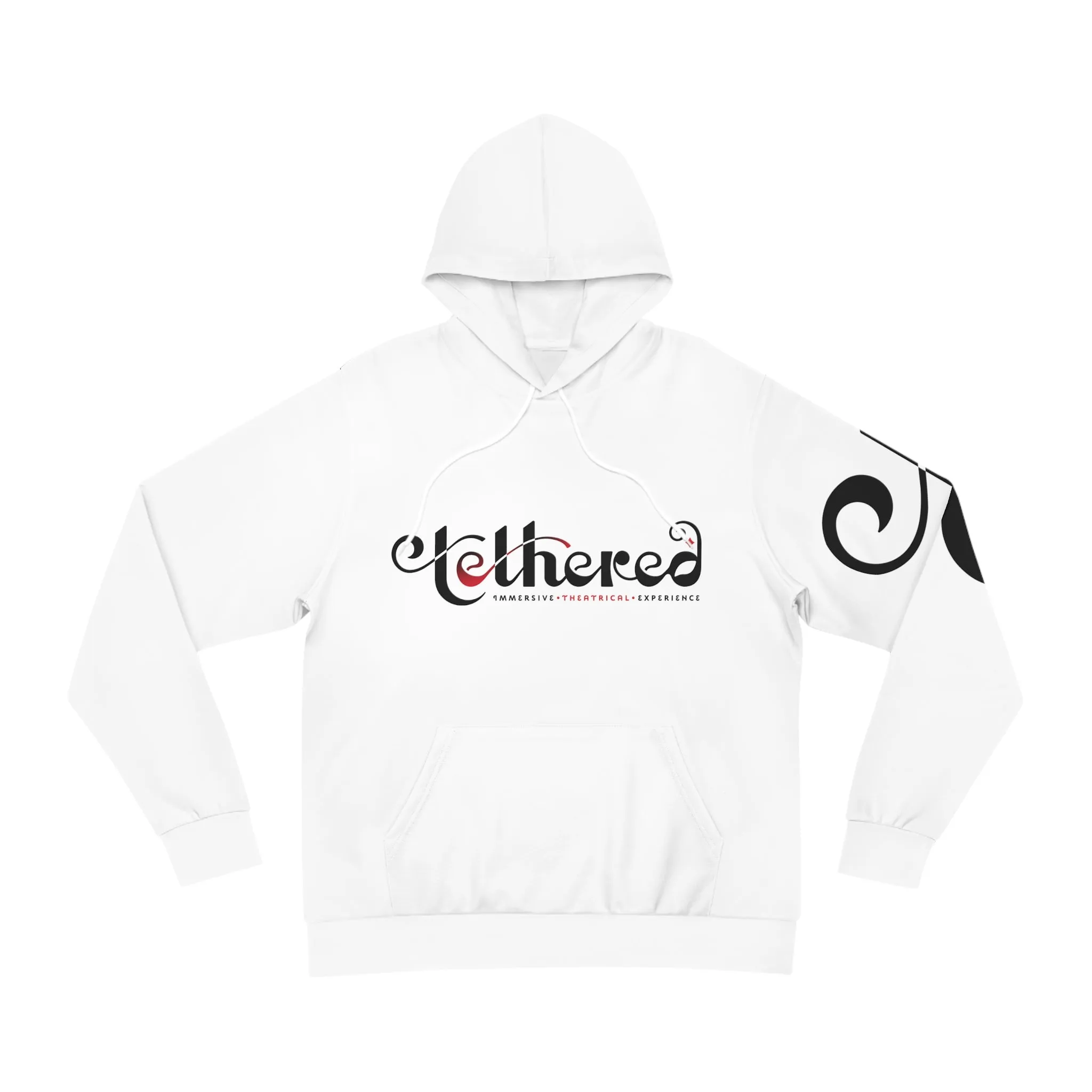Tethered "Black" Logo Fashion Hoodie (AOP)