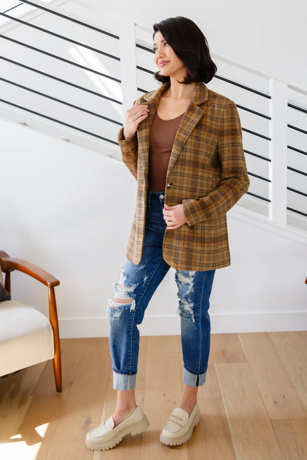 Timeless Classic Plaid Blazer