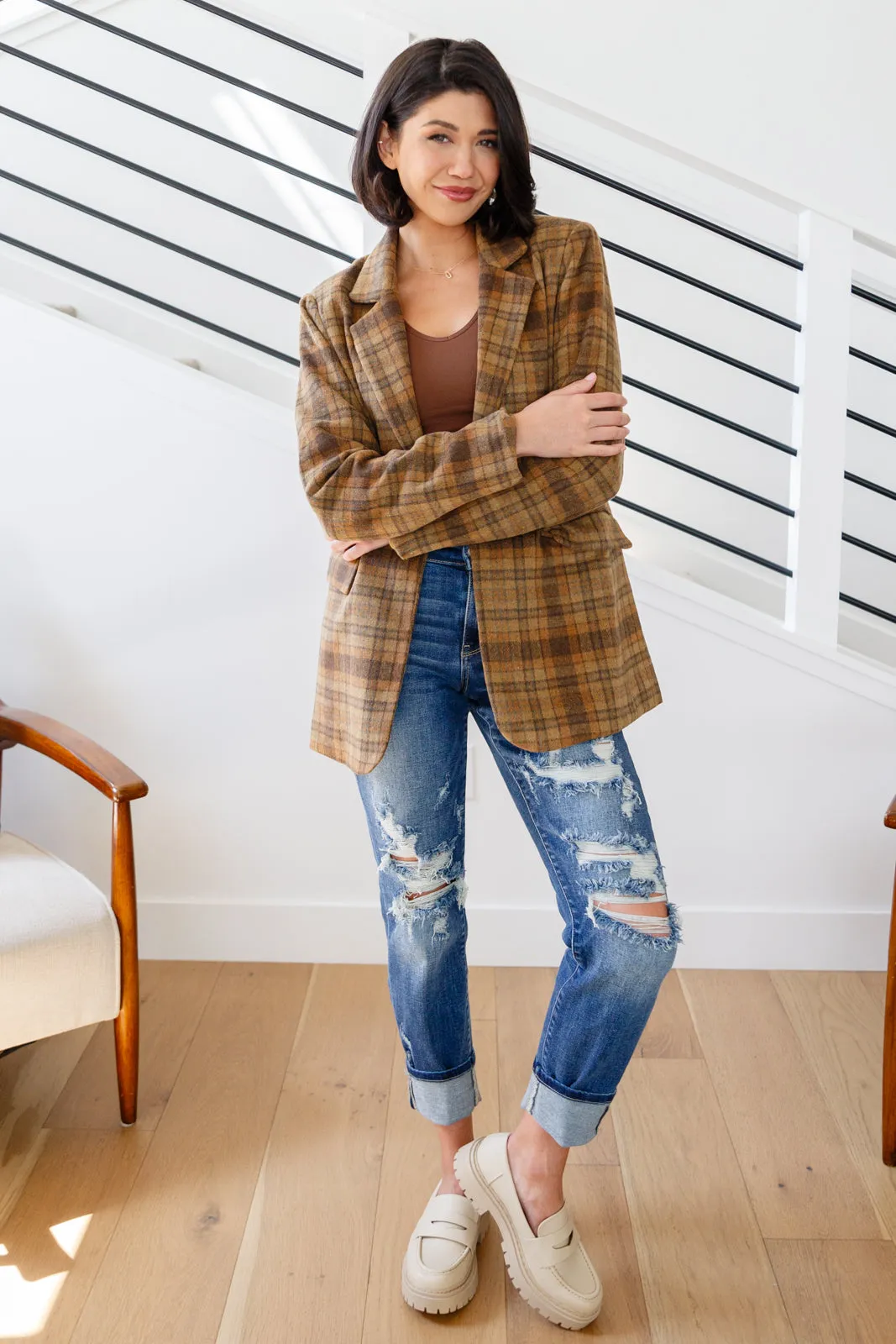 Timeless Classic Plaid Blazer