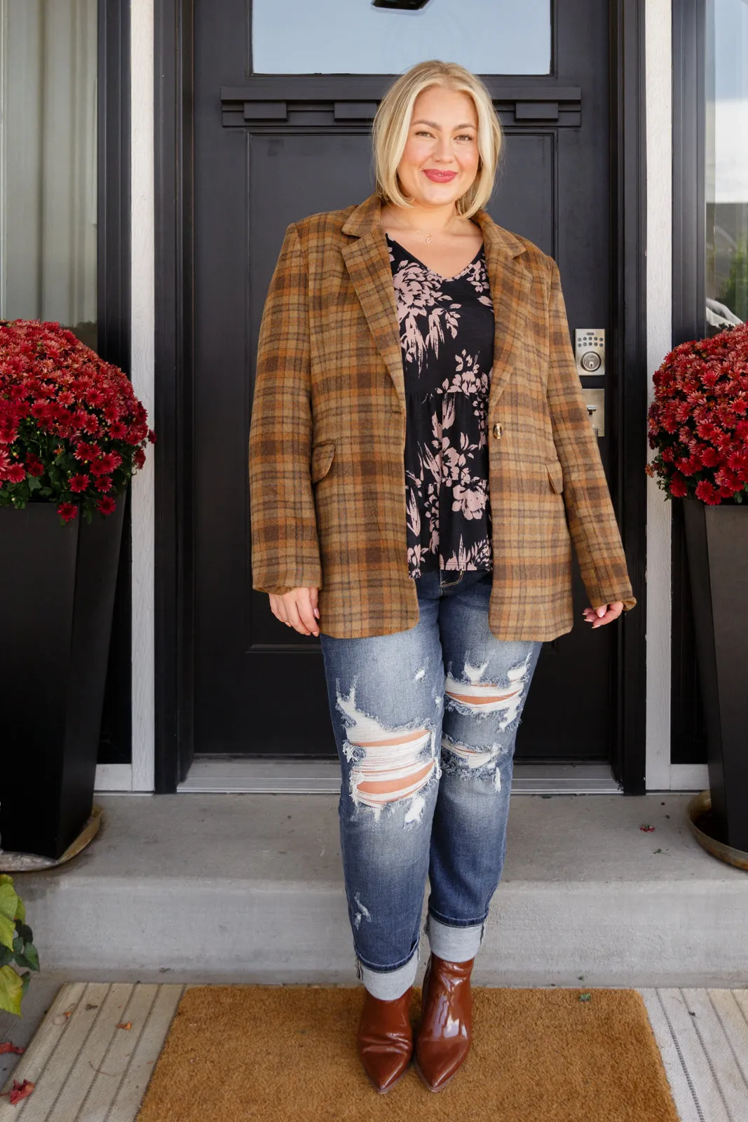 Timeless Classic Plaid Blazer