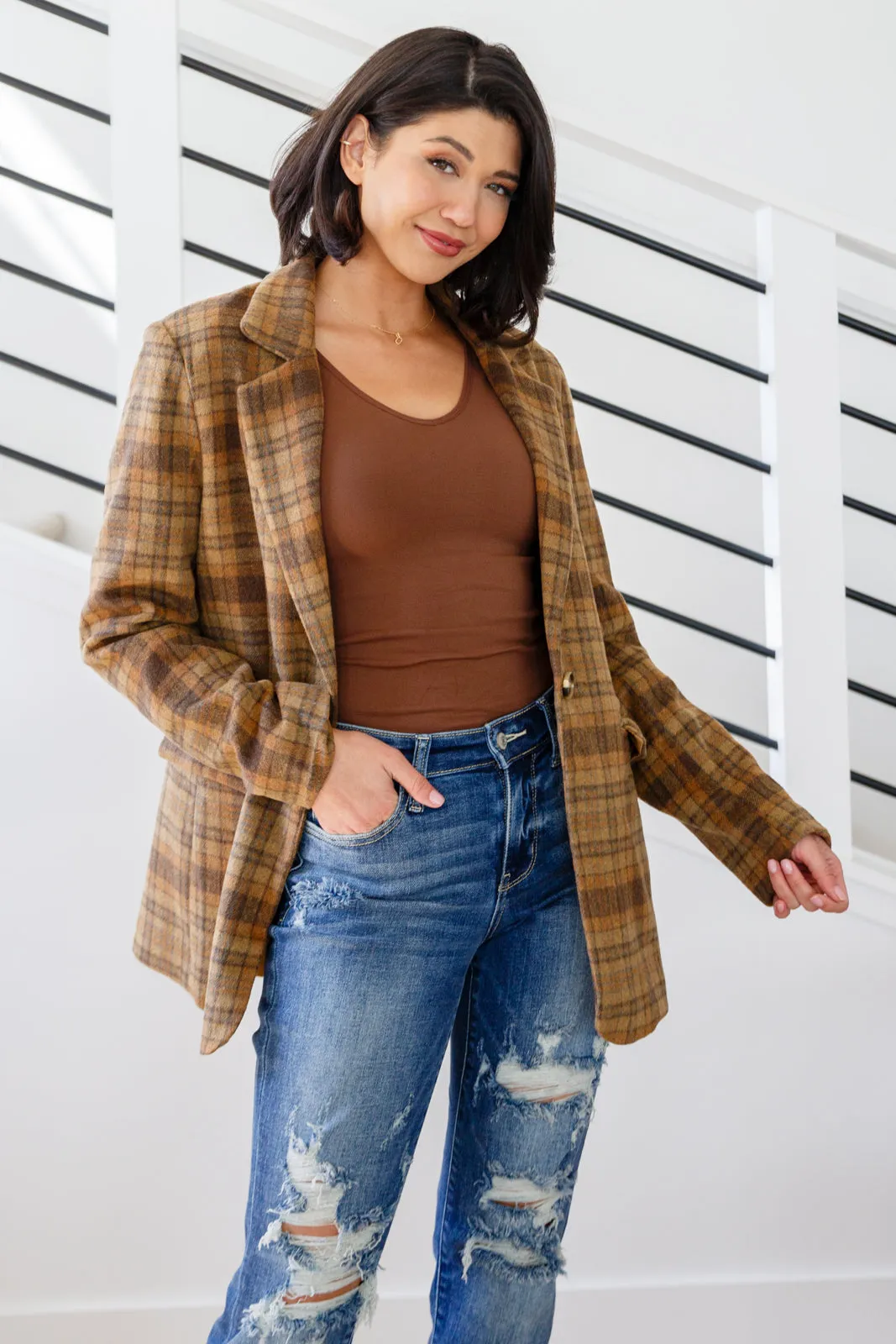 Timeless Classic Plaid Blazer