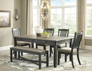 Tyler Creek Table with 4 Side Chairs and Bench