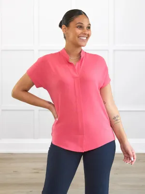 Yasmina band collar blouse